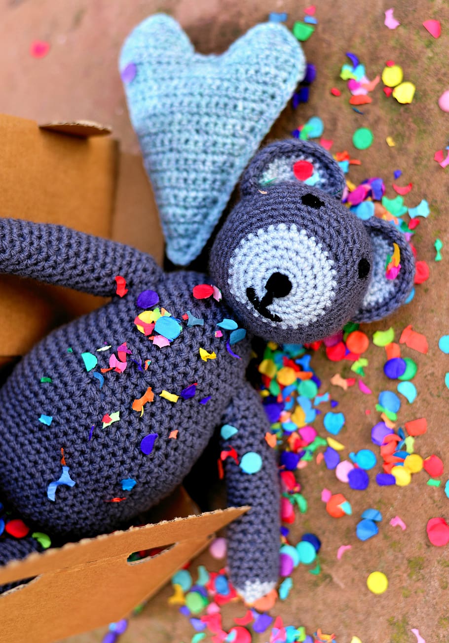teddy, teddy bear, bears, toys, bear, stuffed animal, hand labor, crochet, surprise, gift