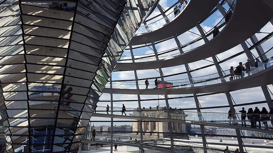 bundestag, reichstag building, reichstag, glass dome, capital, government, architecture, building, government district, germany
