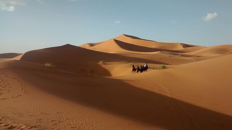 desert, morocco, dunes, sand Dune, sand, dry, sahara Desert, nature, africa, arid Climate
