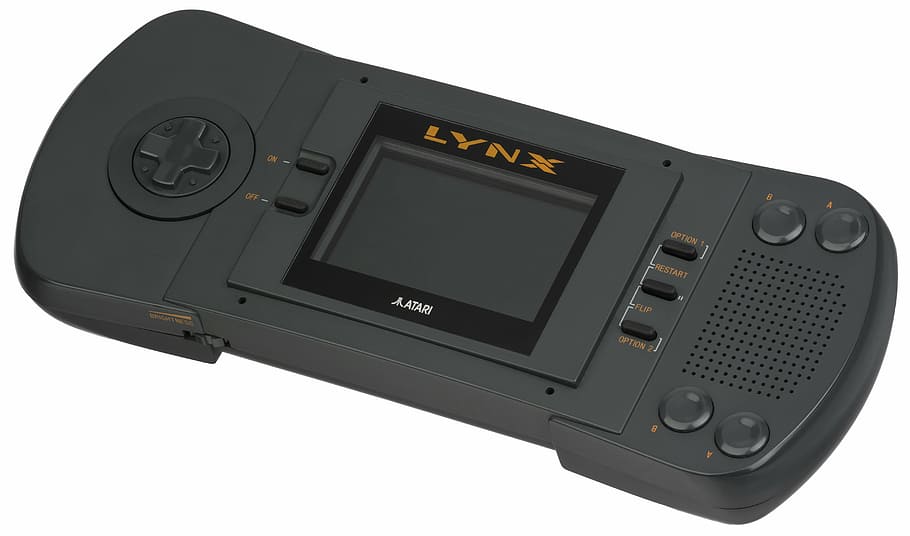 black, lynx, handheld, game, console, video game console, video game, play, toy, computer game