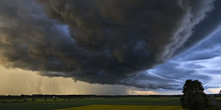 panorama, nature, landscape, sky, big cloud, cloud, monster cloud, super cell, thundercloud, storm