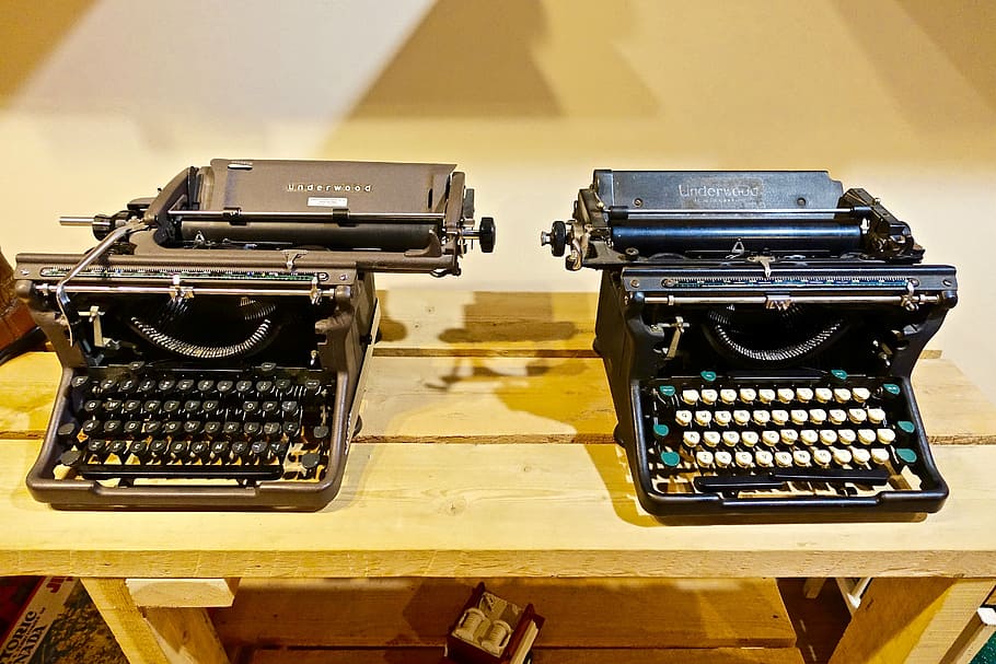 typewriters, manual, antique, mechanical, vintage typewriter, classic, retro, old, equipment, typewriter