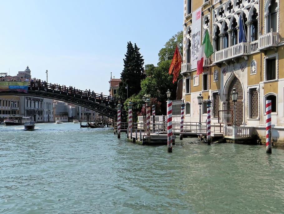 Italia, Venesia, Grand-Canal, Bridge, accademia, kapal, saluran, grand canal, air, refleksi