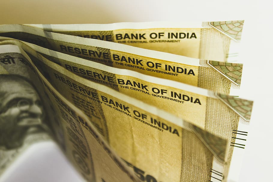 rupee, Indian, India, uang, catatan Bank, tagihan, bisnis, gandhi, kekayaan, mata uang
