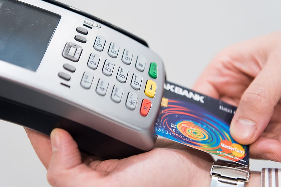máquina de cartão de crédito, máquina de cartão de débito, crédito, máquina, débito, cartão, cartões, eletrônico, mão humana, mão