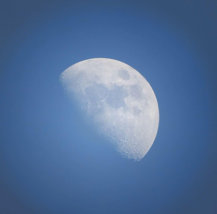 moon, moon day, detail, craters, moon surface, sky, planetary moon, astronomy, clear sky, nature