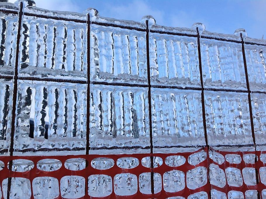 fence, frozen, ice, cold, winter, icy, snowy, january, december, zing