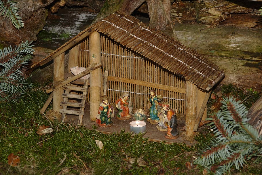 Crib, Jesus, Advent, krippenweg, christmas, christmas time, father christmas, nativity scene, santon, maria