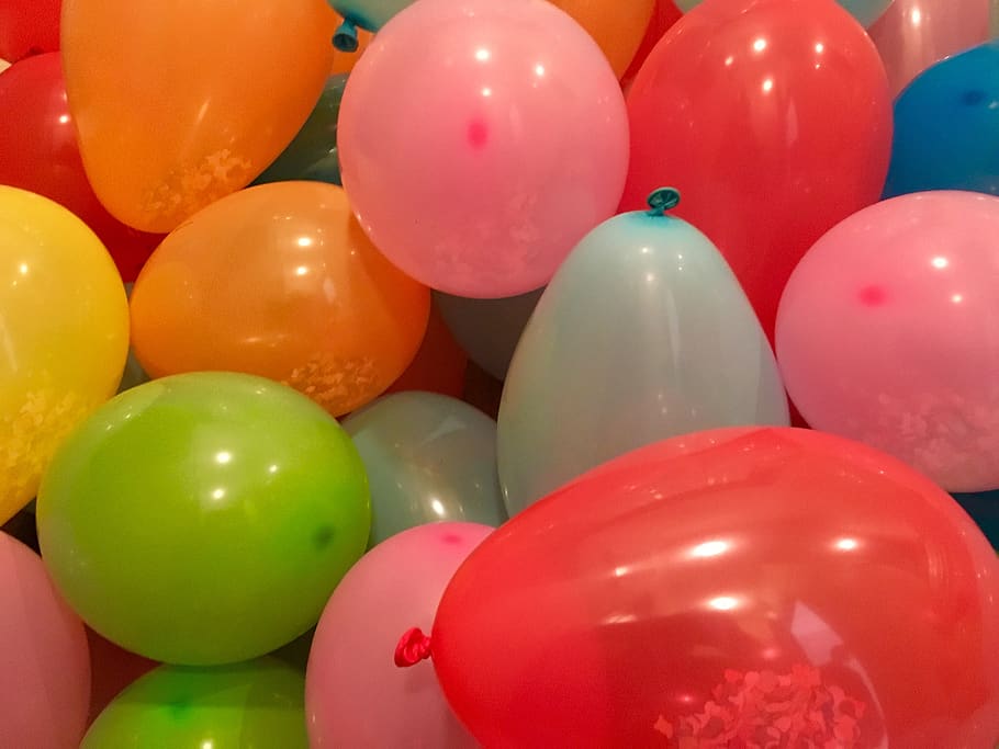 fiesta, globos, inflables, juegos, Multicolor, fotograma completo, globo, sin gente, gran grupo de objetos, fondos