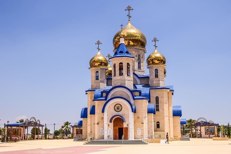 Tamassos, obispo, iglesia rusa, cúpula, obispo de tamassos, dorado, arquitectura, religión, ortodoxo, episkopeio