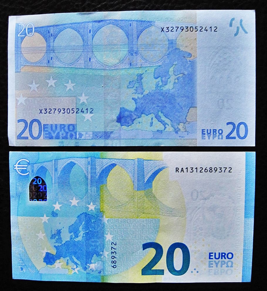 new and old twenties, 20 euro, back, bank note, 20, currency, euro, finance, banknote, bill - Pxfuel