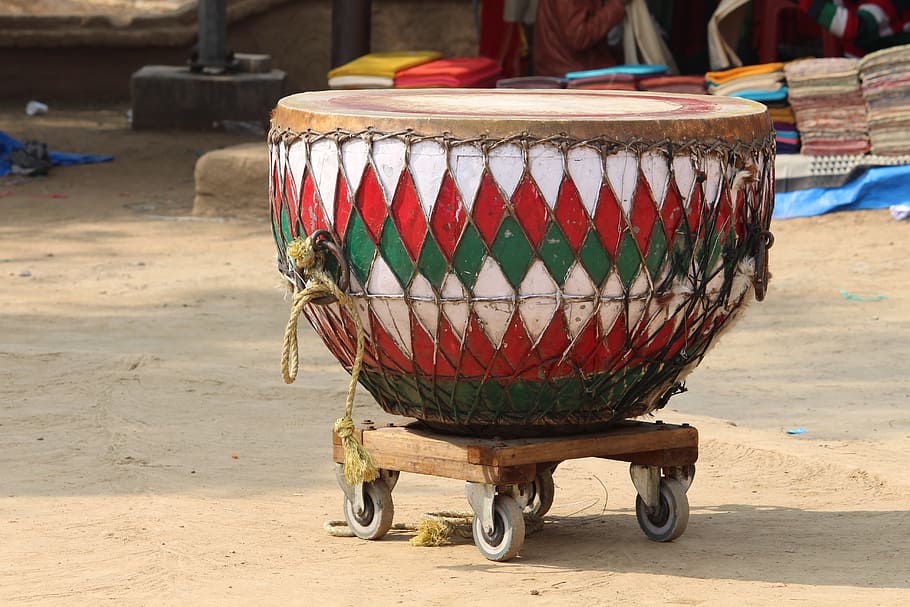 instrumen India, instrumen tradisional, budaya, musik, tua, desa, pedesaan, kayu - bahan, hari, insidentil