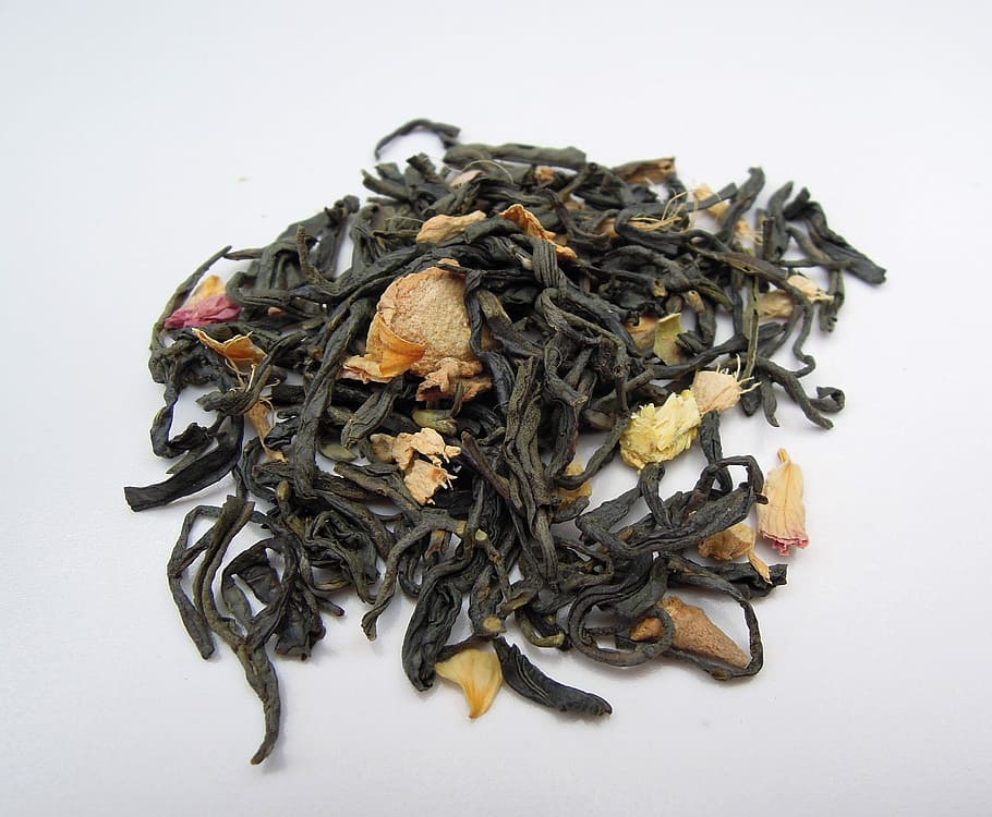 Hojas de té, hojas, verde, té verde, taza de té, té, hojas secas, secas, comida, picante