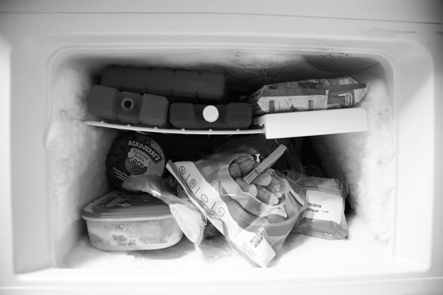 freezer interior, zer, cold, fridge, ice, frost, indoors, close-up, finance, paper currency