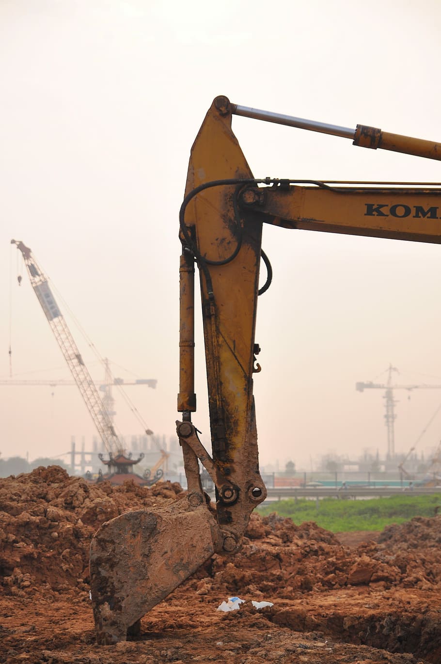 Dig, Excavator, Construction, Work, construction, work, industrial, industry, business, technology, transportation