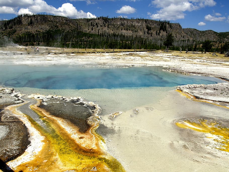 Yellowstone National Park, Wyoming, Usa, landscape, nature, tourist attraction, scenery, colorful, minerals, water - Pxfuel