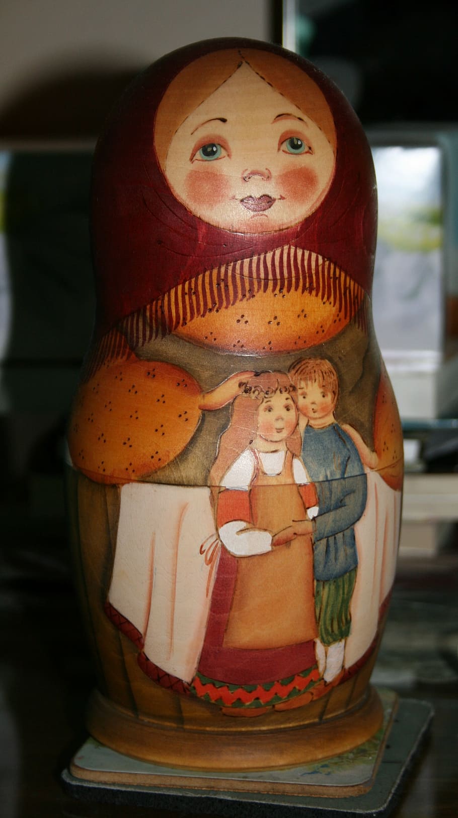 matrioshka, bonecas, mãe, madeira, brinquedo, figura, quadro, pintados à mão, russo, representação humana