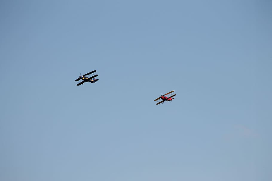Double Decker, Aerobatics, Aircraft, propeller plane, fly, oldtimer, propeller, sky, flyer, m17