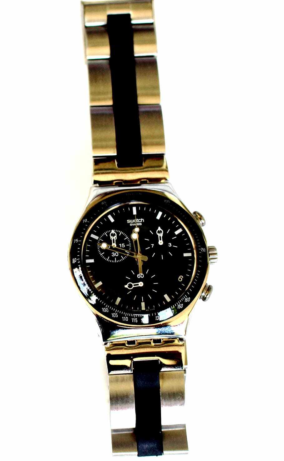 time, wrist watch, men's, swatch, swiss made, stainless steel, waterproof, watch, clock, close-up