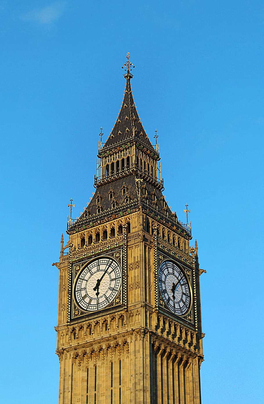 tower, clock, architecture, church clock, steeple, big ben, london, england, heaven, clouds