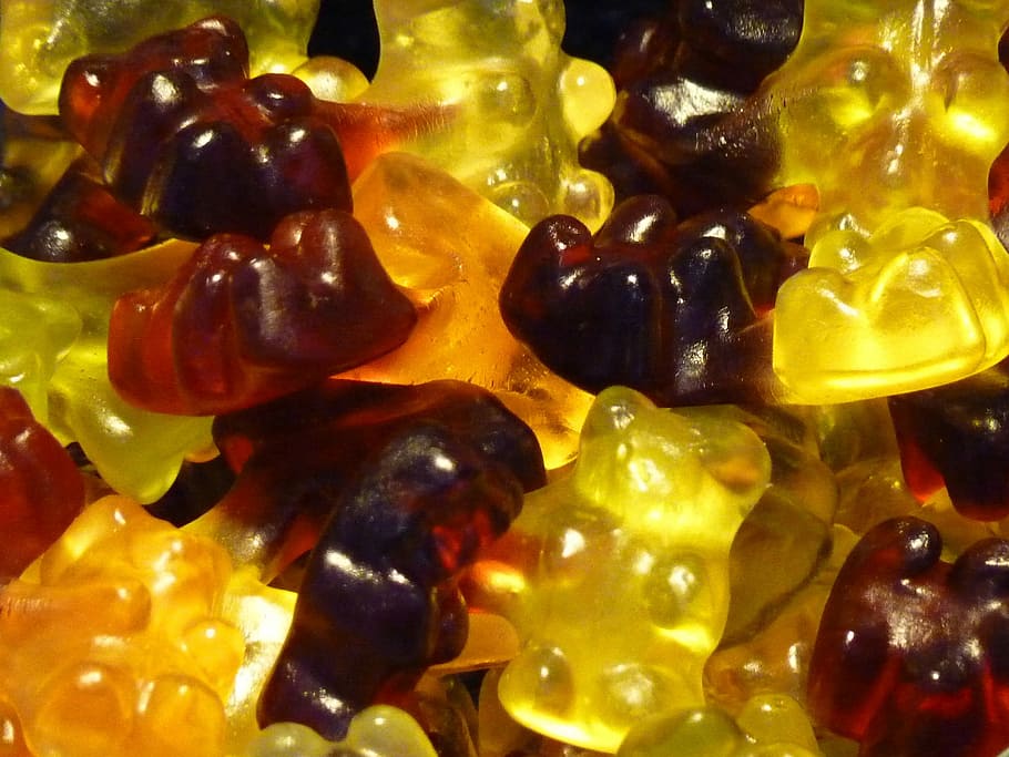 Gummi Bears, Fruit, Jelly, gummibärchen, fruit jelly, sweetness, nibble, sweet, gelatin, sugar