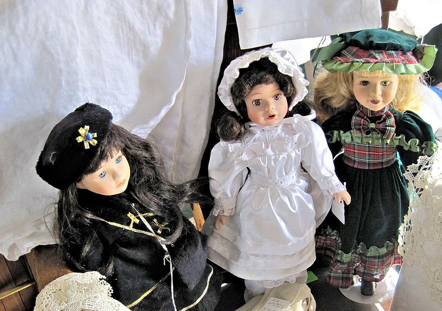 antique black ceramic dolls