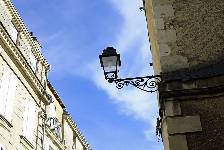 Ornate, Street Lamp, French, lamp, decorative, antique, vintage, electric, classic, electricity
