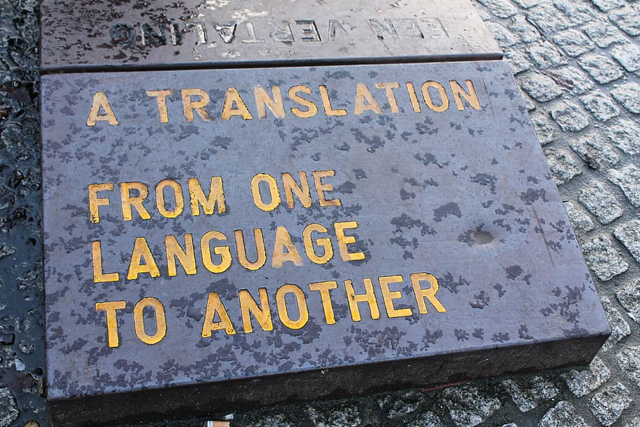 traducción, uno, idioma, otro, impreso, pizarra, traducir, conversación, mensajería, texto