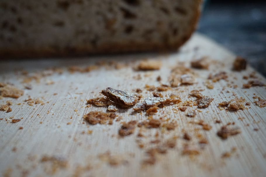 food, bread, crumbs, crispy, stick, selective focus, close-up, food and drink, indoors, baked