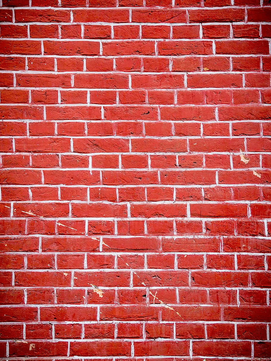 dinding bata merah, merah, dinding, bata, lubang, celah, latar belakang, Dinding bata, pola, dinding - Fitur Bangunan