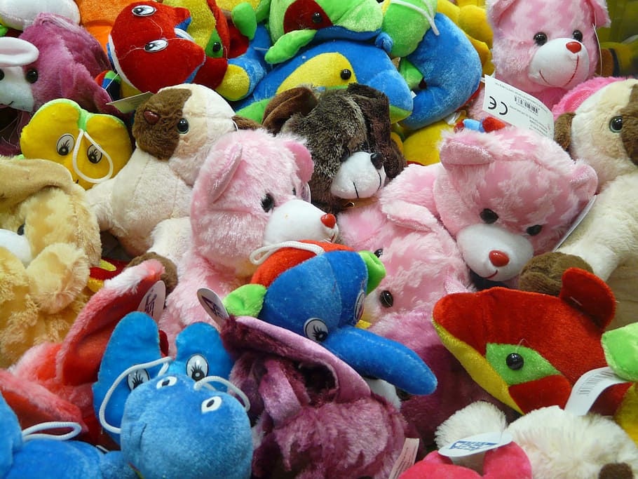 Plush Toys Teddy Bears Pink Colorful 