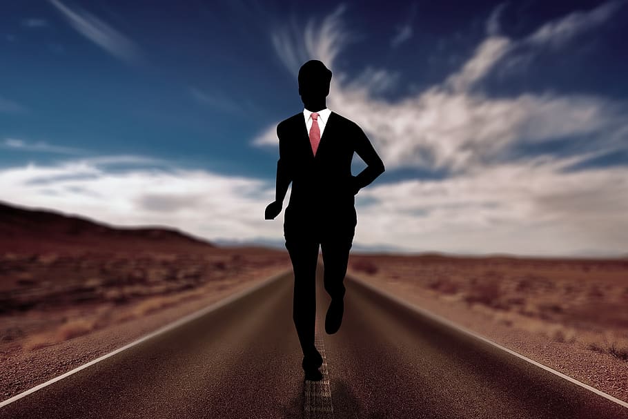 hombre, corriendo, fondo de pantalla de carretera, empresario, estrés, ajetreo, carrera, corredores, correr, sprint