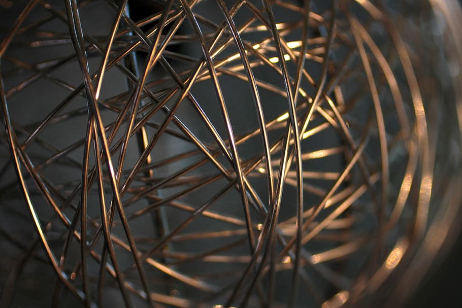 selective, focus photography, wire, inside, mid-dark room, selective focus, photography, dark room, wire mesh, wire maze