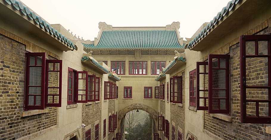 wuhan university, dorm room, spring, china, architecture, history, old, cultures, ancient, built structure