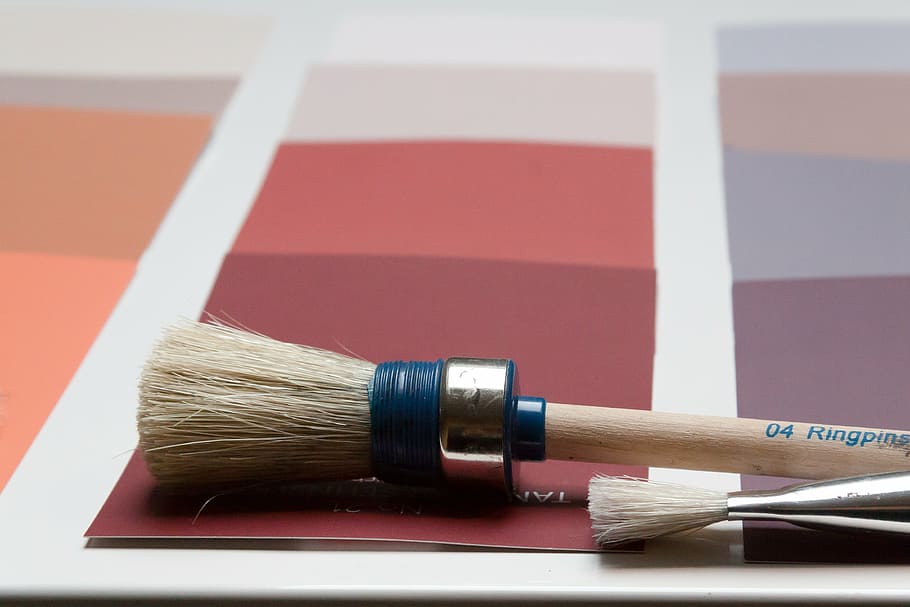 brown paint brushes, color patterns, trend colors, interior design, interior-design, evaluation, decision, design, inneneinrichter, interior designer