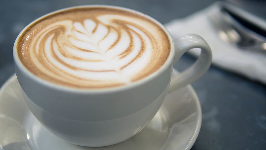 coffee, latte, cappuccino, foam, milk, flower, cup, coffee - drink, drink, refreshment