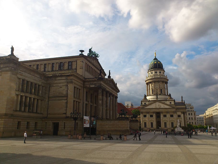 berlin, gendarmenmarkt, germany, capital, opera, architecture, landmark, middle, west, east
