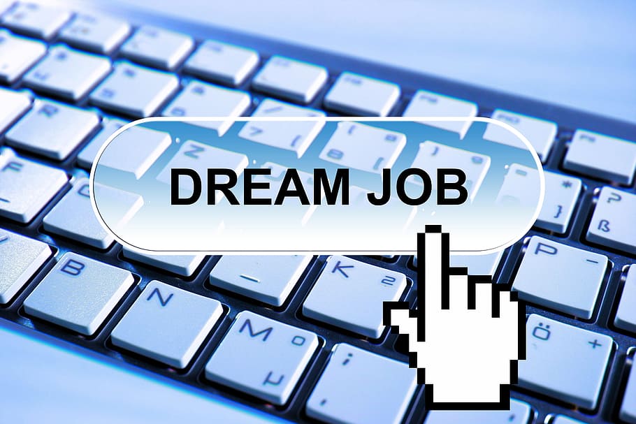 trabajo soñado, fondo del teclado, aplicación, en línea, solicitud de empleo, trabajo, buscando trabajo, búsqueda, ubicación, teclado