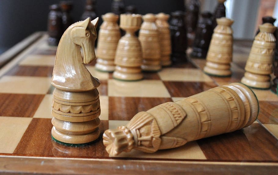 selective, focus photography, chess pieces, Chess, King, Knight, Strategy, Game, chess, king, strategy, game