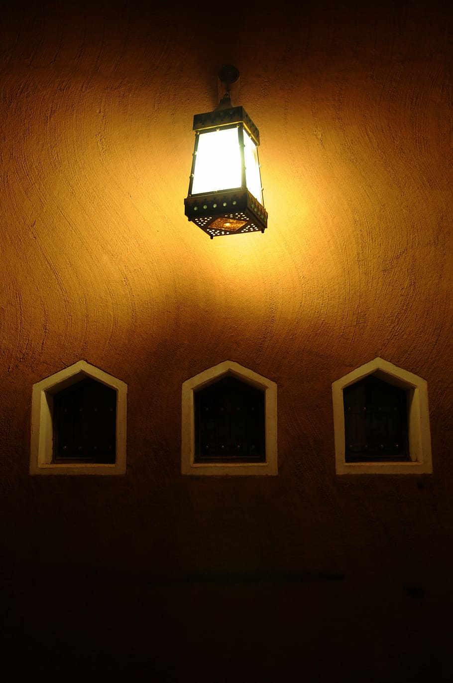 mud, light, dark, traditional, old, saudi arabia, mud house, illuminated, lighting equipment, indoors