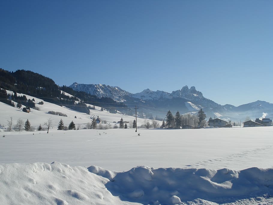 invierno, nieve, tannheim, invernal, sueño de invierno, nevado, temperatura fría, cielo, paisajes: naturaleza, belleza en la naturaleza