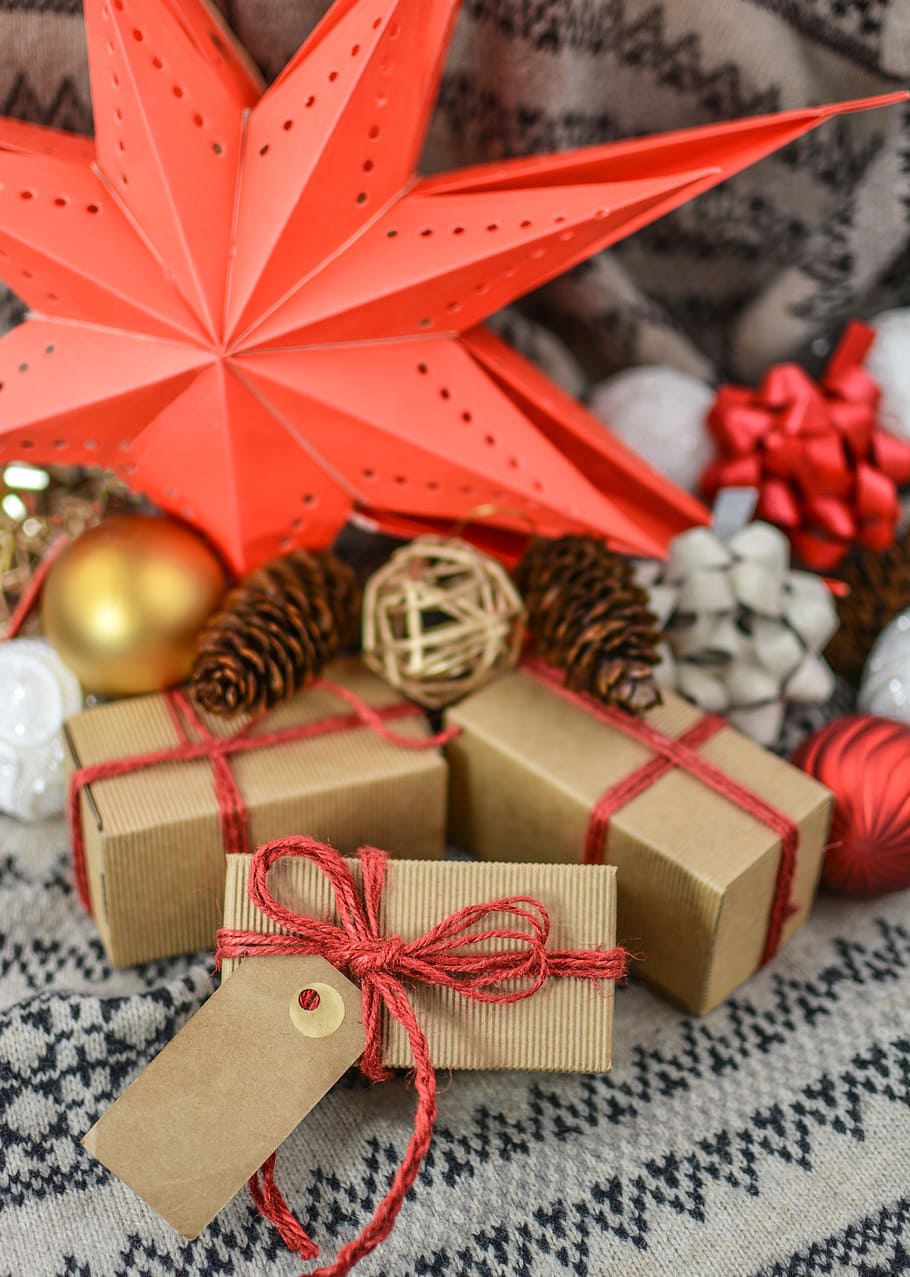 Navidad, regalo, año nuevo, vacaciones, presente, rojo, decoración, caja, regalos de navidad, regalo de navidad