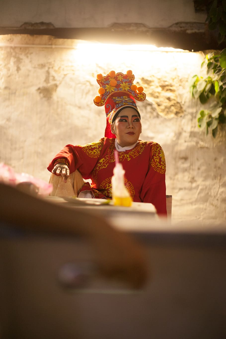 chinese, opera, penang, malaysia, backstage, story, one person, front view, clothing, selective focus