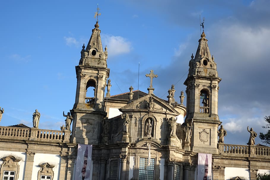 braga, portugal, 2018, historic, building exterior, built structure, architecture, sky, belief, religion