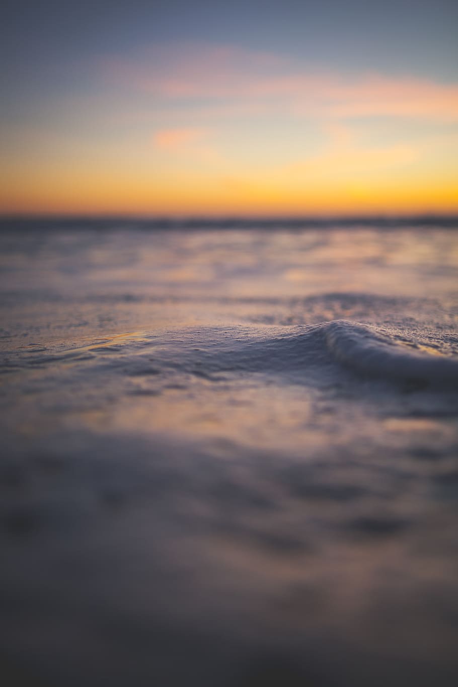 sea, ocean, water, waves, nature, sunset, blur, sky, beauty in nature, scenics - nature