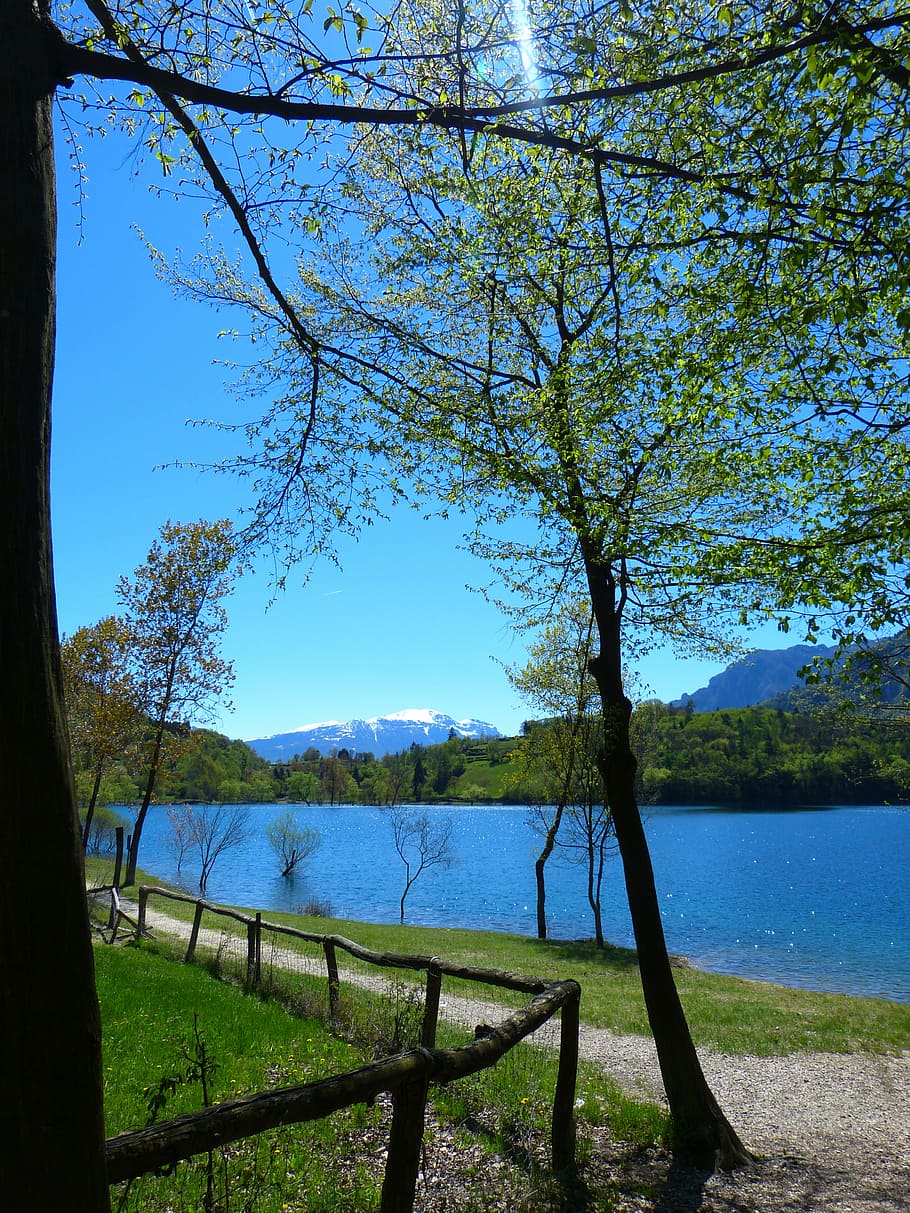 tenno lake, lago di tenno, italy, away, mountains, water, promenade, trail, nature, leisure
