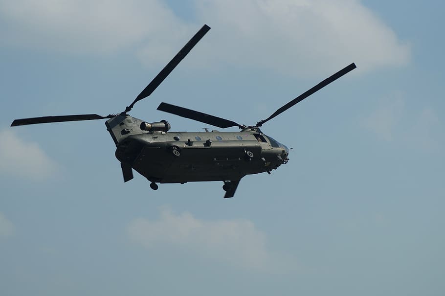 helicopter, royal air force, chinook, military helicopter, rotors, flapping, air Vehicle, military, flying, transportation