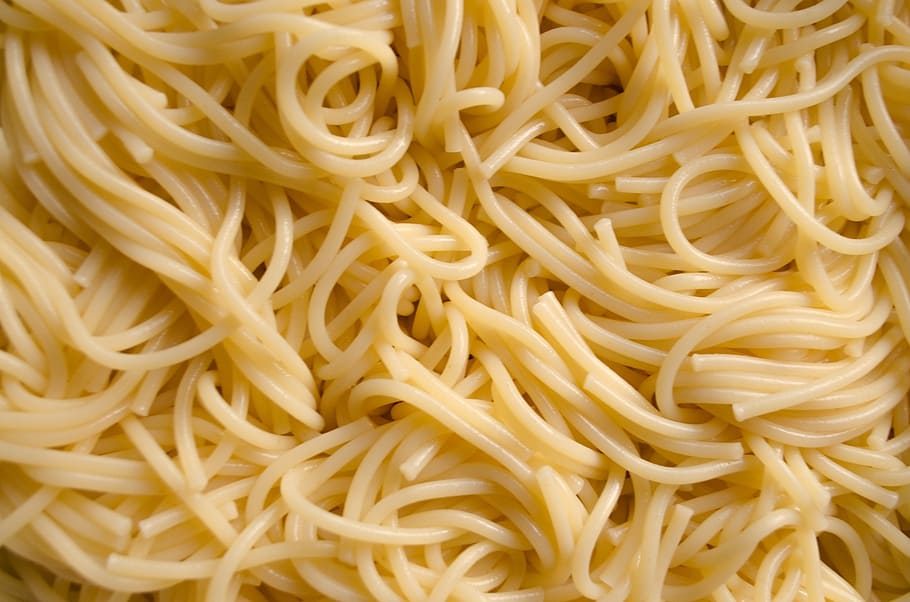 cooked spaghetti, spaghetti, pile, cooked, pasta, close-up, heap, italian, meal, white