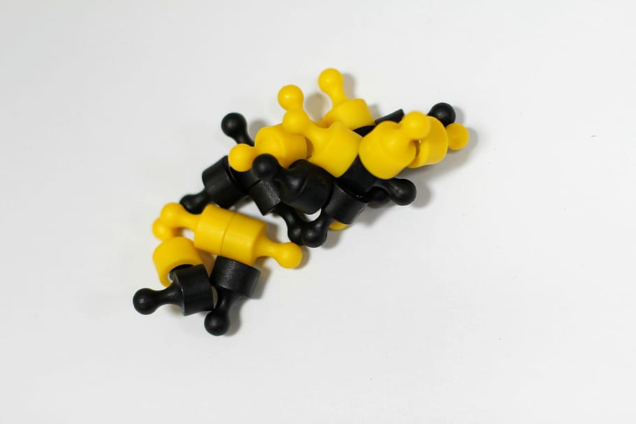 Magnets, Black, Yellow, Background, black, yellow, grouping, group, quantitative, attracting, studio shot