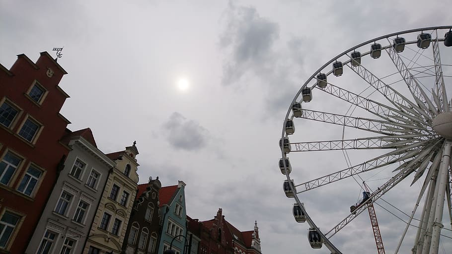 gdanks, poland, wheel, old, architecture, town, city, historical, tourism, travel